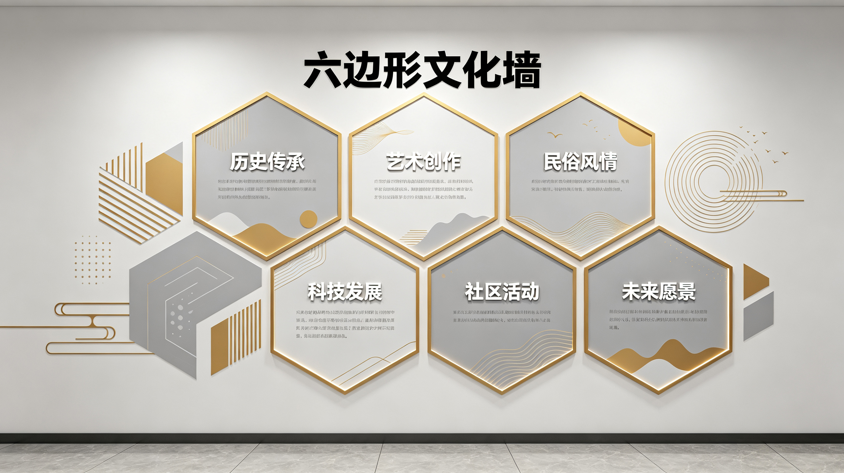 汝南企业文化墙 | 六边形信息美学
